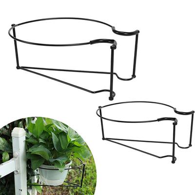 2 Pcs Railing Planter Shelf Space-saving Floating Flower Pot Holder Easy Assembly Rustproof Hanging Railing Plant Pot Rack for Flower Lovers