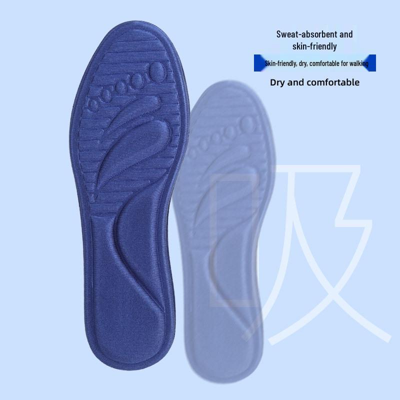 Elastic Shock-Absorbing Breathable Cuttable Sports Shoe Insoles
