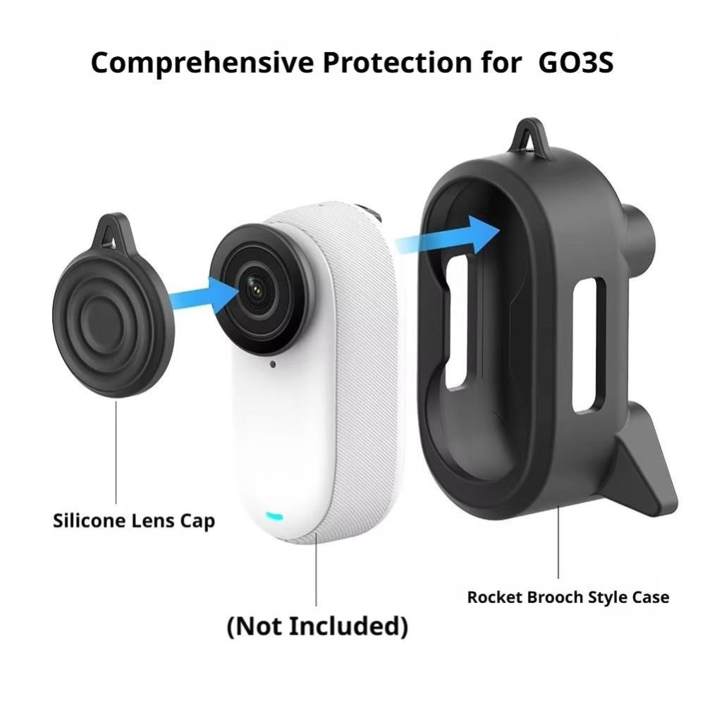 Full Protection Thumb Camera Case Holder Case for Insta360 GO3S/GO3 Action Camera Accessories