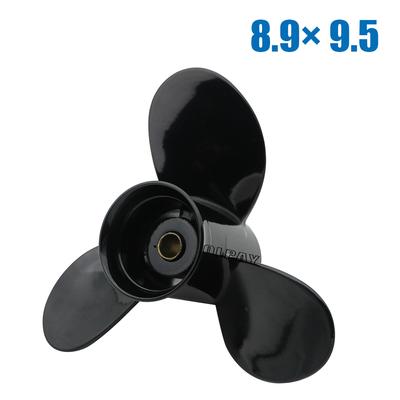 Hélice para Tohatsu Mercury 8HP 9.9HP, hélice fueraborda 8,9*9,5, Motor de barco, tornillo de aleación de aluminio, 3 aspas, 12 estrías
