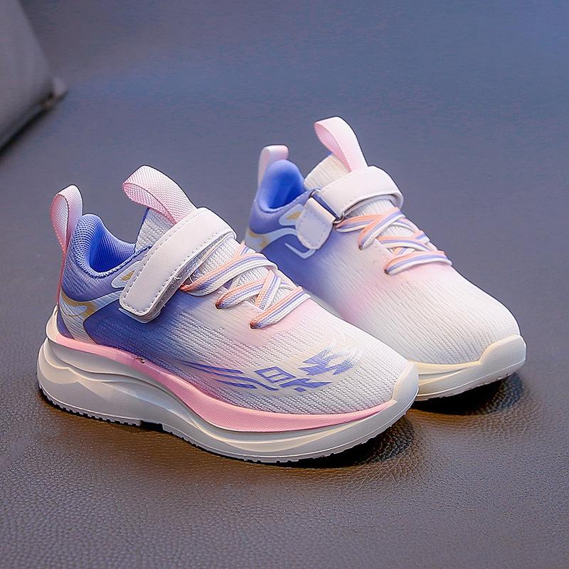 

Breathable Shockproof Boys Running Sneakers Spring Autumn Mesh Soft Sole Casual Shoes size 27 розовый