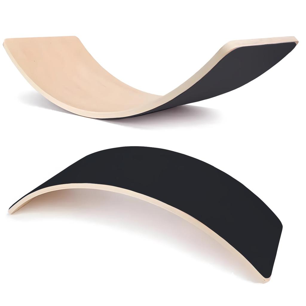 Wooden Balance Board Wobble Rocker Board Body Balancing Activity Training Toy Lama black