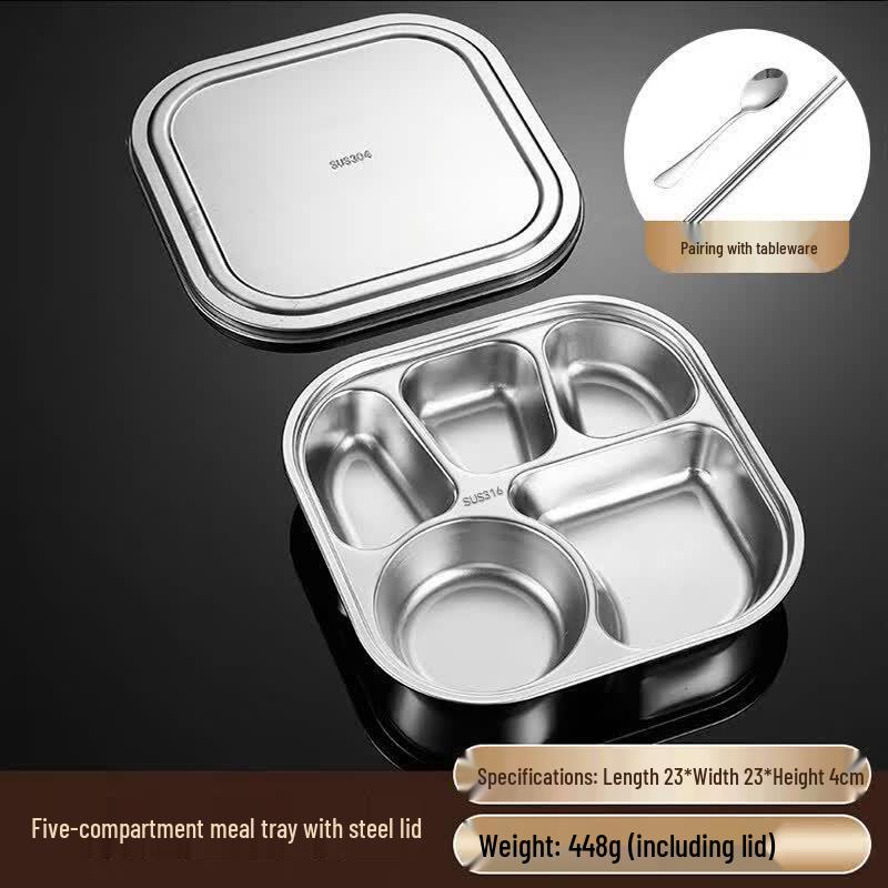 Ruhang 316 Stainless Steel 5-Compartment Lunchbox