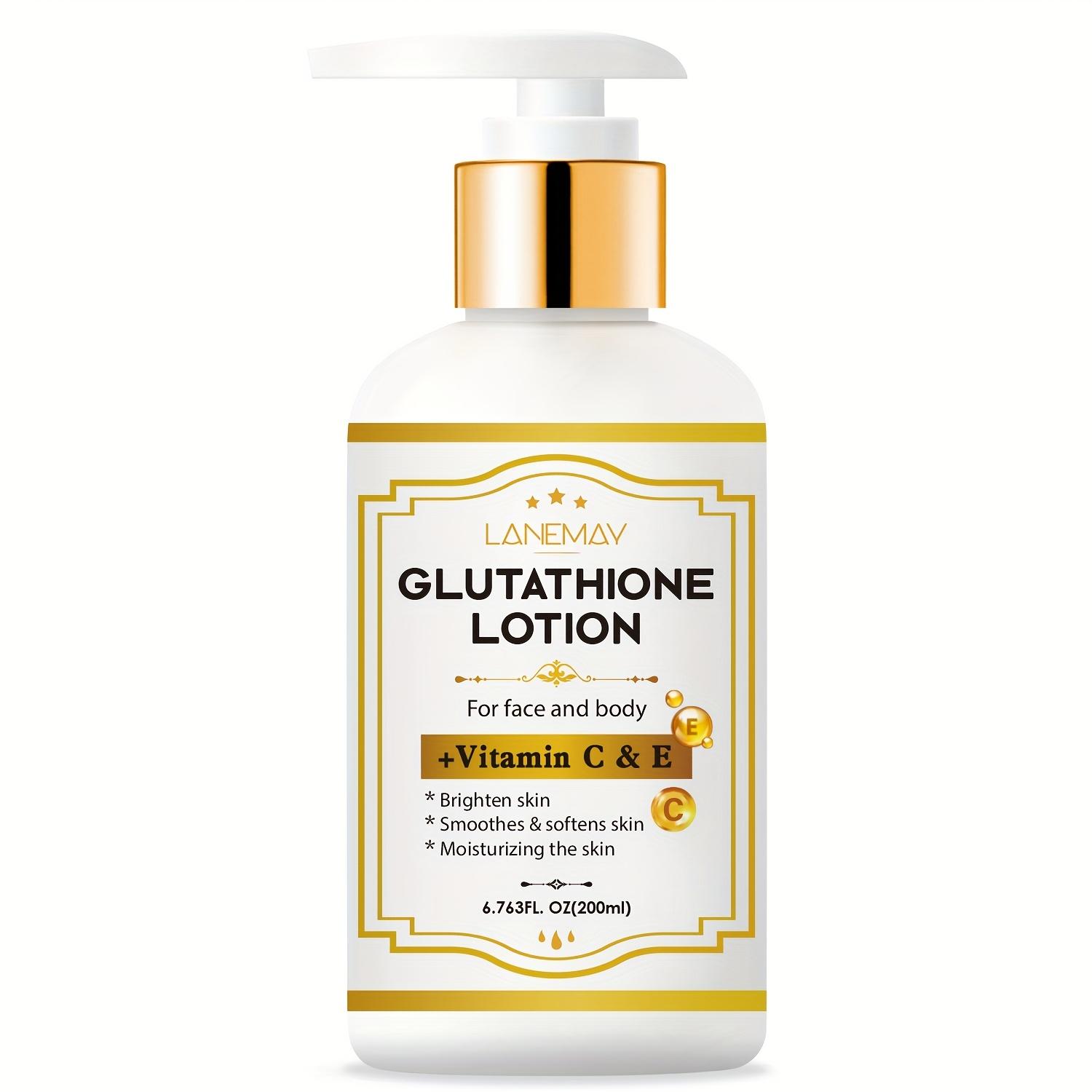 

LANEMAY Vitamin C and E Assisted Glutathione Lotion - Brightening and Moisturizing Facial and Body Care, Suitable for Dry, Rough and Cracked Skin 200ml