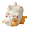 Suporte de telefone em forma de gato de resina antiderrapante suporte de telefone em forma de gato suporte de mesa para gatos decorações de bonecas