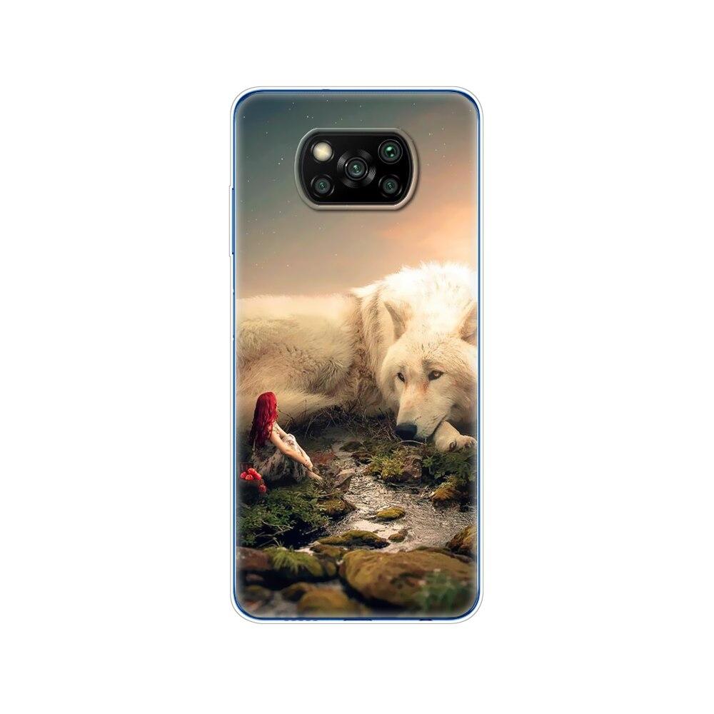 Für Xiaomi Poco X3 NFC x3 pro Hülle Silikon Weiche Rückseite TPU Bumper für Poco X 3 NFC 6.67'' Global Handyhülle Winter Schnee Weihnachten