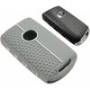 Silicone Rubber Key Fob Cover Compatible with -2025 Mazda 3 6 CX-30 CX-5 CX-9 CX-50 (Black/Grey, 4 Buttons/Silicone)
