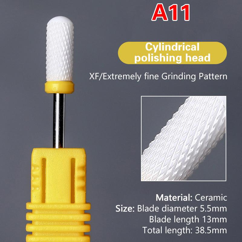Ceramic Milling Cutter Nail Drill Bit Electric Manicure Pedicure Mill Bits Machine Files Nail Art Tools Equipment