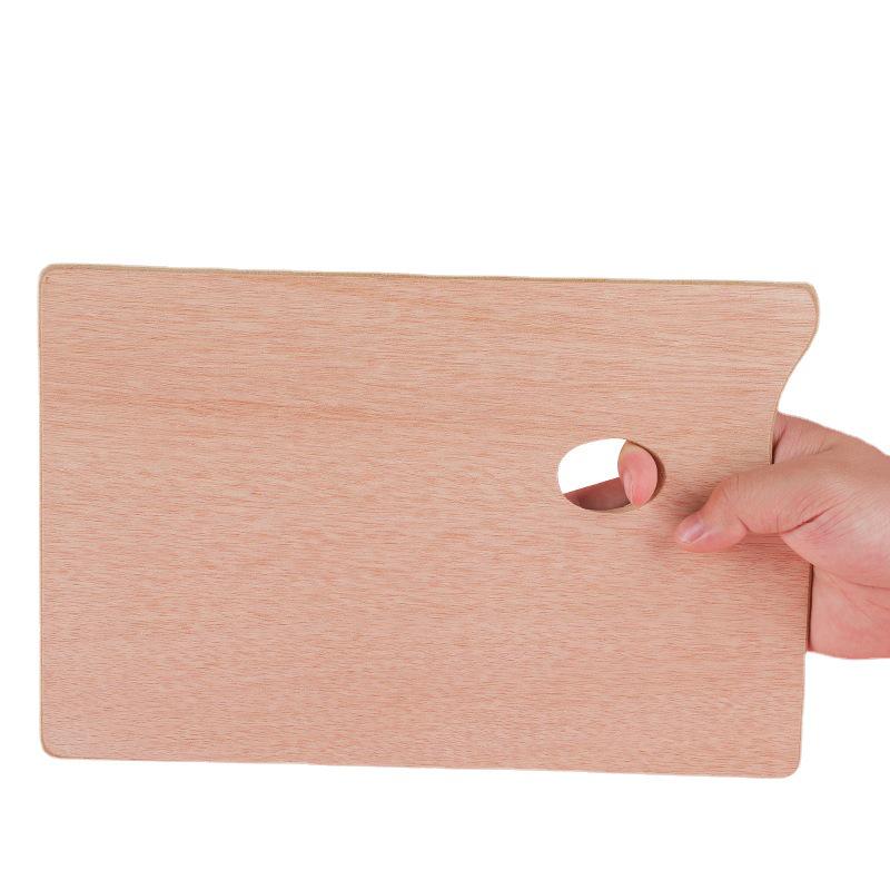 Large Oval Wooden Paint Mixing Palette for Oil and Gouache