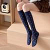 Autumn And Winter Calf Socks Women'S Pastoral Floral Knee Socks Small Fresh High Cotton Socks College Trendy Socks