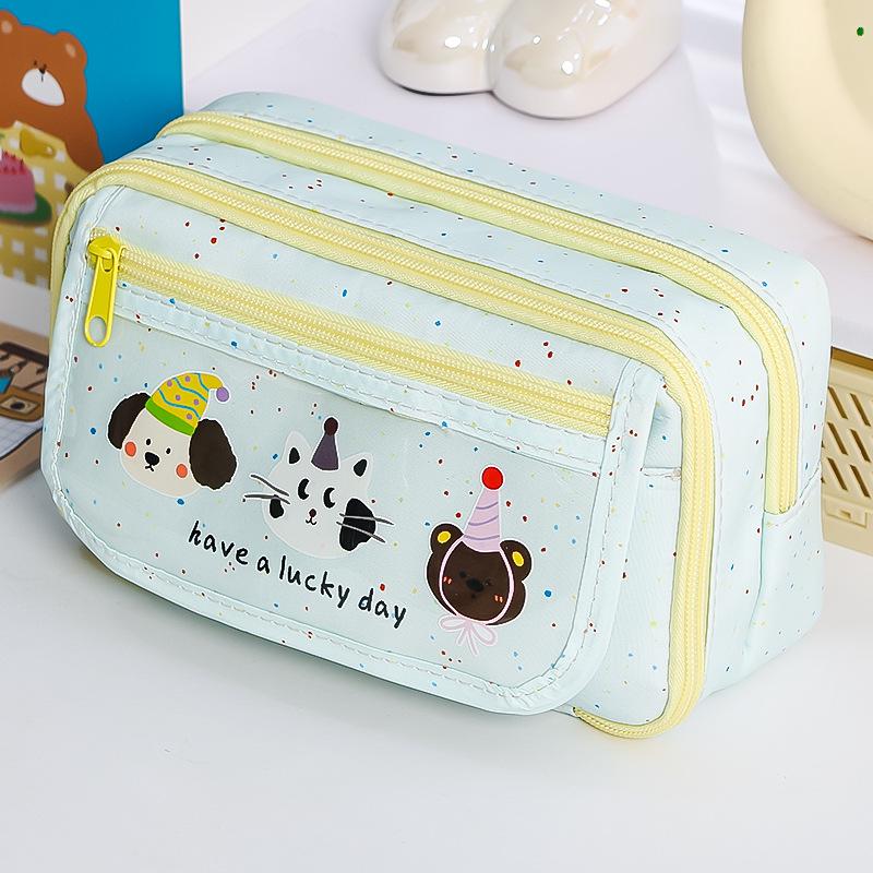 Capybara Pencil Case for Girls: High-Capacity, Stylish Design for Primary and Junior High Students.