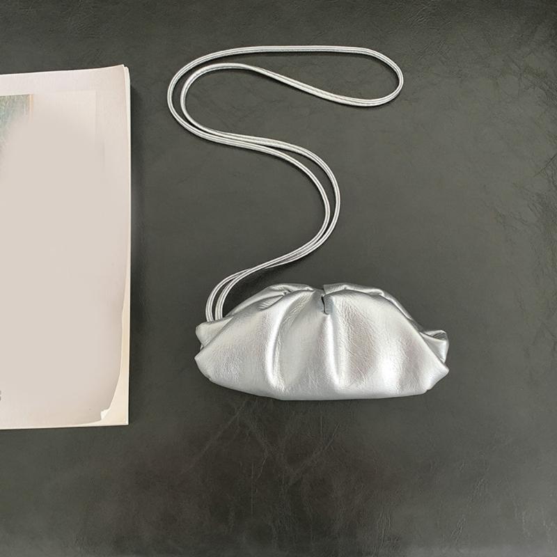 Dumpling Bags for Women Clutch Purses,Slings Bag Soft Pu Leather Cloud Handbag Ruched Shoulder Bag