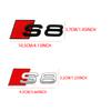 1 Stück Auto Karosserie Heck Kofferraum ABS Plakette Aufkleber Dekoration für S6 S7 S8 S3 S4 S5 Logo Auto Heck Emblem Modifikationszubehör