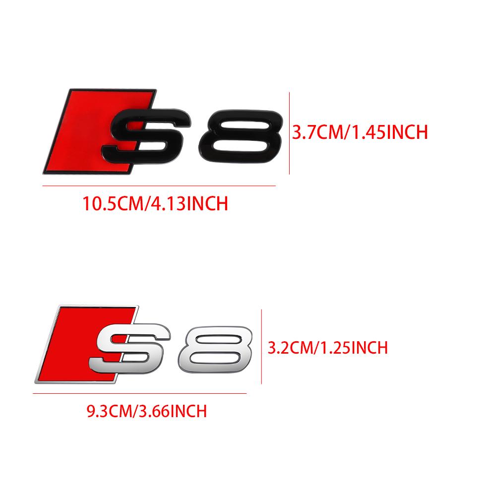 1 PZ Adesivo Decorativo Badge ABS per Bagagliaio Posteriore Carrozzeria Auto per Audi S6 S7 S8 S3 S4 S5 Logo Emblema Posteriore Auto Accessori di Modifica