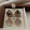 Lucky Clover Earrings Earrings Mother Of Pearl Light Luxury Fashion Personality Minimalist Light Luxury Premium Commuter Earrings