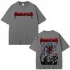 Eddie Munson The Demogorgon Hunter Men's Shirt Cannibal Flower Monster Graphic Short Sleeve Oversized Women T-shirts