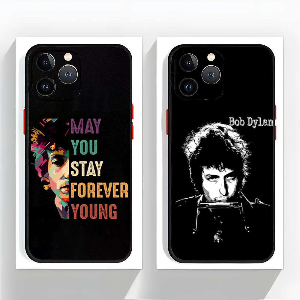Legendary Folk Singer B-Bob Dylan Phone Case Black Matte Thin Phone Case For iPhone17 16 15 14 13 ProMax