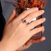 Bolaijewelry Gorgeous Design Natural Filled Ruby Silver Ring Precious Gemstone Exquisite Jewelry for Women