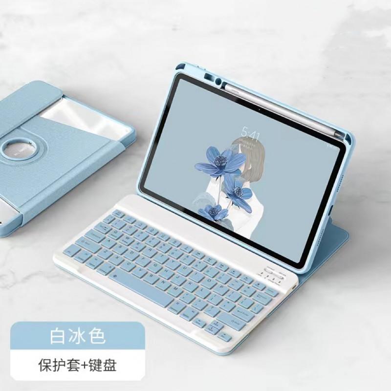 IPad 11th Gen Case With Rotating Stand Keyboard Cover Stylus Slot Auto Sleep/Wake PU Leather Air 11 Pro
