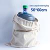 Grande Borsa con Coulisse in Tela di Cotone Beige per Stampa Logo Personalizzato
