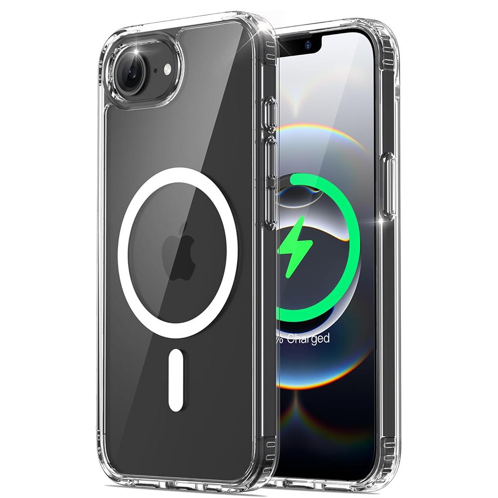 Pro iPhone 16e Průhledný magnetický Magsafe Bezdrátové nabíjení Pouzdro Pro iPhone 16e PC Tvrdý kryt Fundas