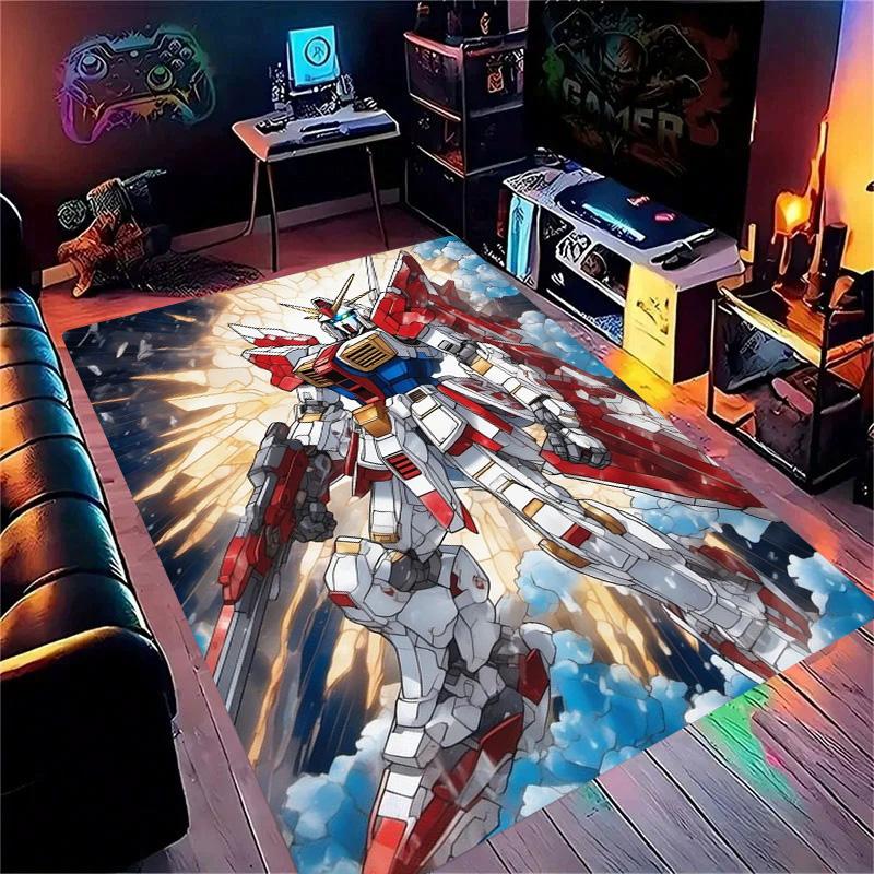 G-Gundam-m Cartoon Robot Gift Carpet Rug for Bedroom Living Room Home Sofa Decoration Kids Game Play Decor Floor Mat
