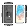 For Samsung Galaxy M35 5G Case PC+TPU Kickstand Phone Protector with Lens Cover