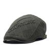 New Cotton Men's Beret Embroidered Plaid Letter Hat Men's Hat Casual Forward Cap