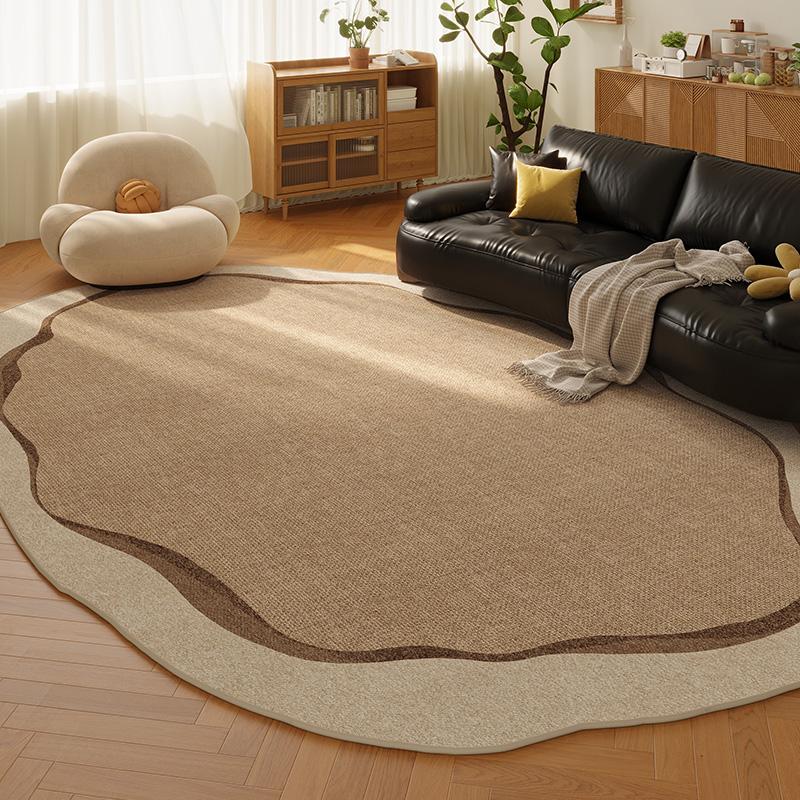Irregular Shapes Rugs for Bedroom Light Luxury Living Room Decoration Carpet Thick Anti-slip Lounge Mat Fluffy Plush Bedside Rug