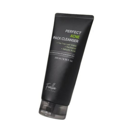 FOELLIE Homme Tea Tree Clay Pack Acne Care Pore Minimizing Blackhead Removal Mask 200ml