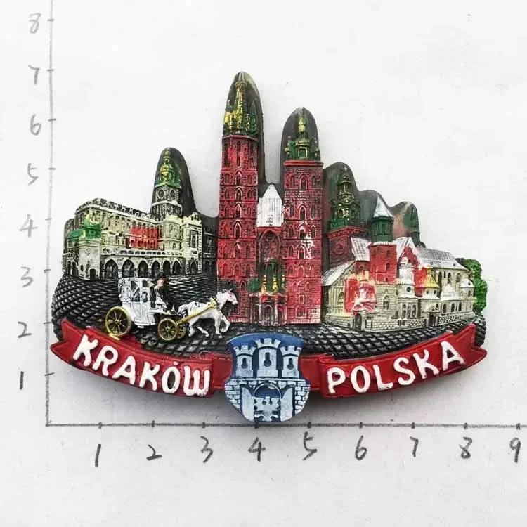 Poland Wavel Castle KRAKOW Ψυγείο Μαγνήτες Wroclaw Castle Τουριστικά αναμνηστικά Μαγνητικό αυτοκόλλητο Διακόσμηση σπιτιού Polska Gifts Idea