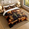 Bedding Set 1 Duvet Cover 2 Pillowcases Rammstein Print Soft Bed Linen Bedroom Decor