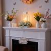 Easter Wrought Iron Handheld Lamp, Resembling A Decorative Candlestick Lamp, A Prop For Courtyard Scene Decoration.