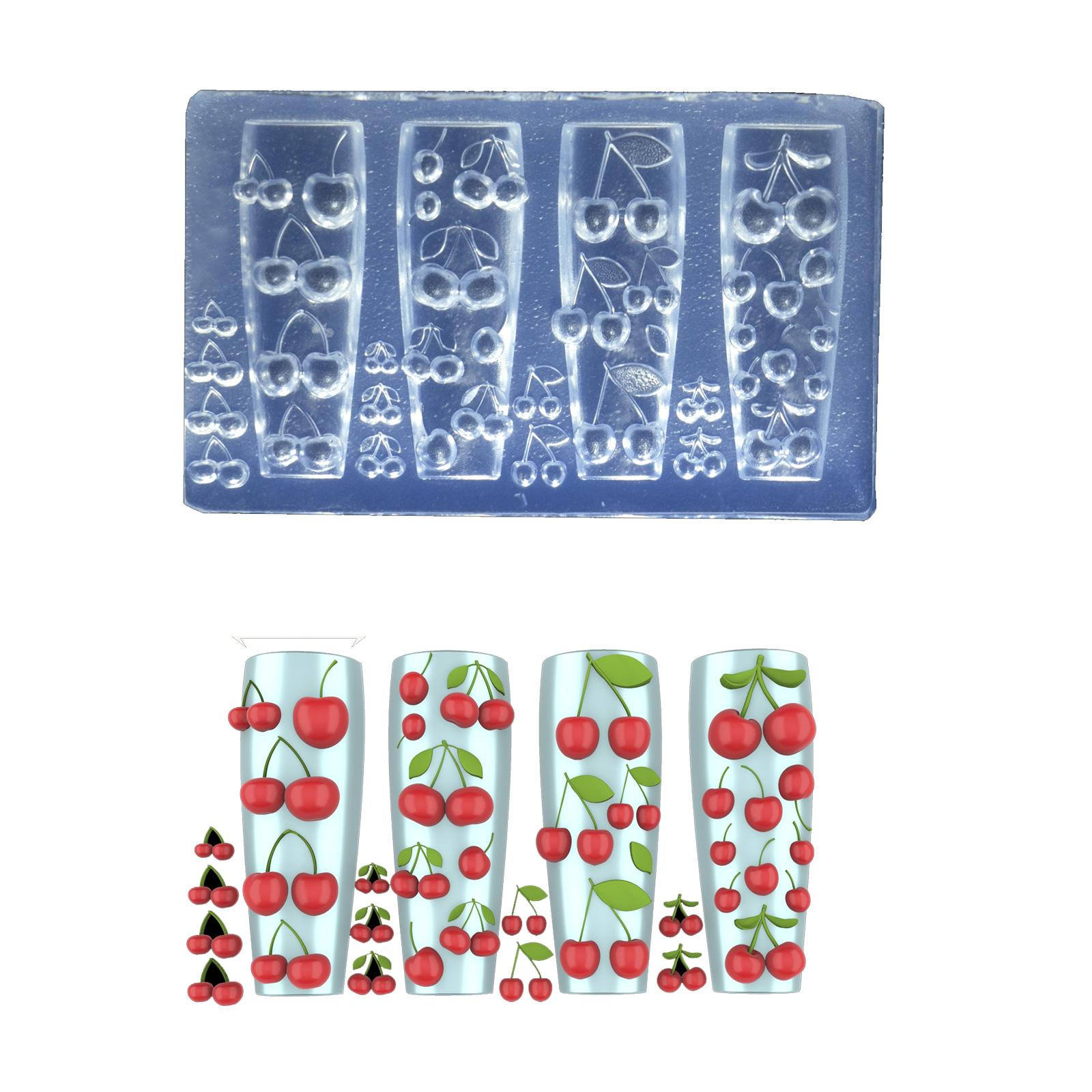 

Flexible Nails Mould Flower Theme Nails Art Template Moulds Silicone Texture Suitable for Beauticians and Art Learners