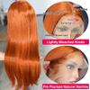 European and American Fashion Orange Wig Bobo Head Medium Bangs Wig Headgear, African Front Lace Wig