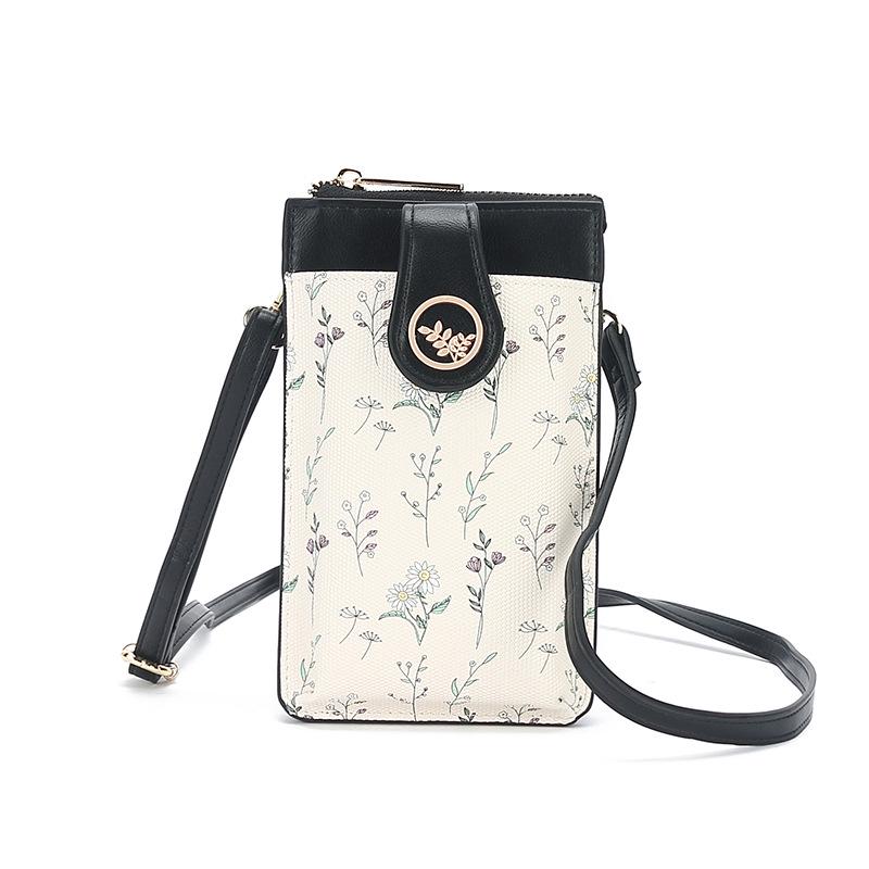 New Women's Stylish Coin Purse & Phone Bag: Summer Shoulder and Crossbody Messenger with Sweet Print