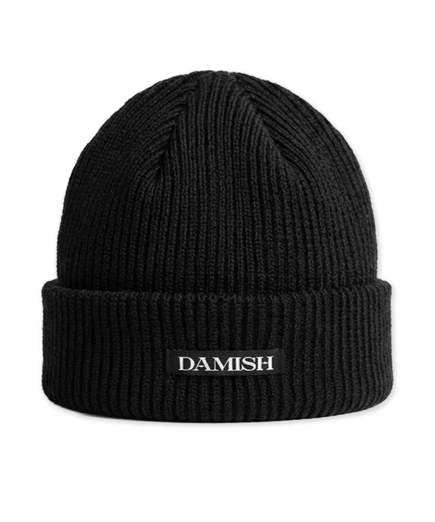 Damiswi Cross Metal Symbol Beanie_Black
