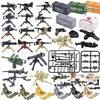 Military Building Blocks Accessories Board Figures US Army Soldier Guns Mortar MiniBrick Gatling M2 NSV Toy S009 DIY