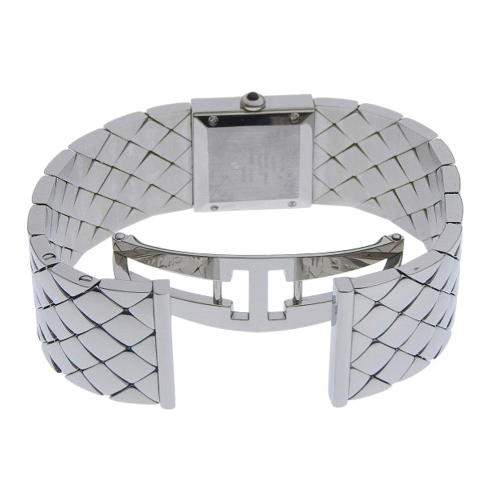 Chanel Matelasse Watches H0009 Silver blackDial Stainless Steel Quartz Analog Display Women Used