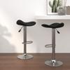 Day and Night - Day and Night Kitchen Stool 2 Pcs Chrome Steel Black Artificial Leather