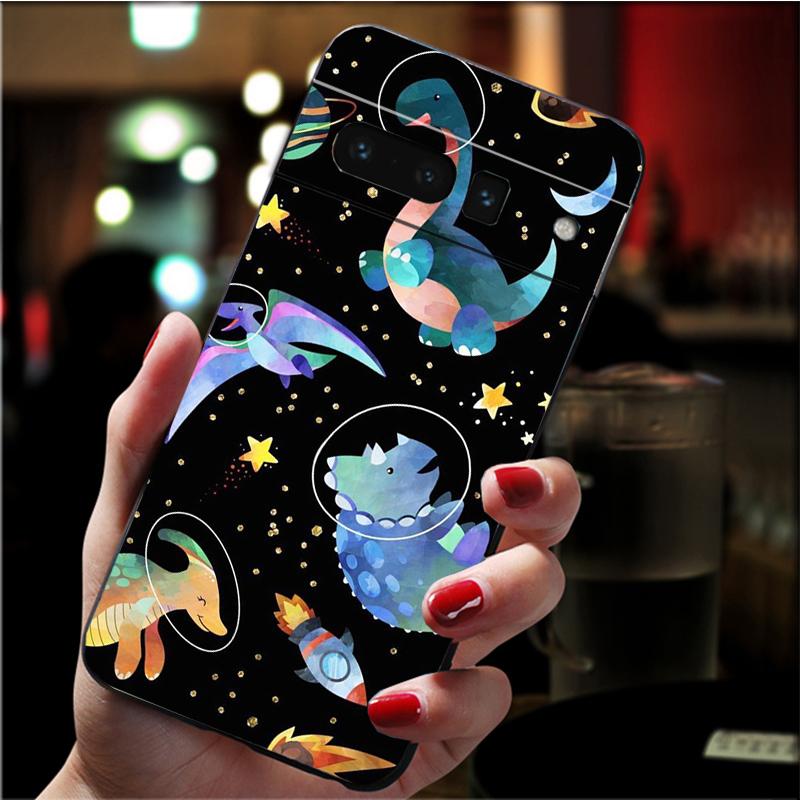 Phone Case for Google Pixel 7 Pro 7 6A 6 Pro 5A 4A 3A Pixel 4 XL Pixel 5 6 4 3 XL 3A XL 2 XL Cute Baby Dinosaur Case Funda
