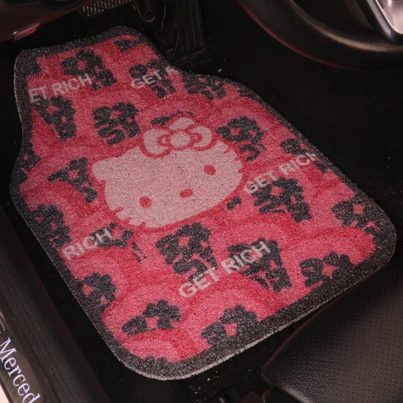 Car Floor Mat for the Driver's Seat, Cute, Wear-Resistant, New Style, Non-Slip, Dirt-Resistant, Single-Piece Carpet-Style Car Mat for Girls