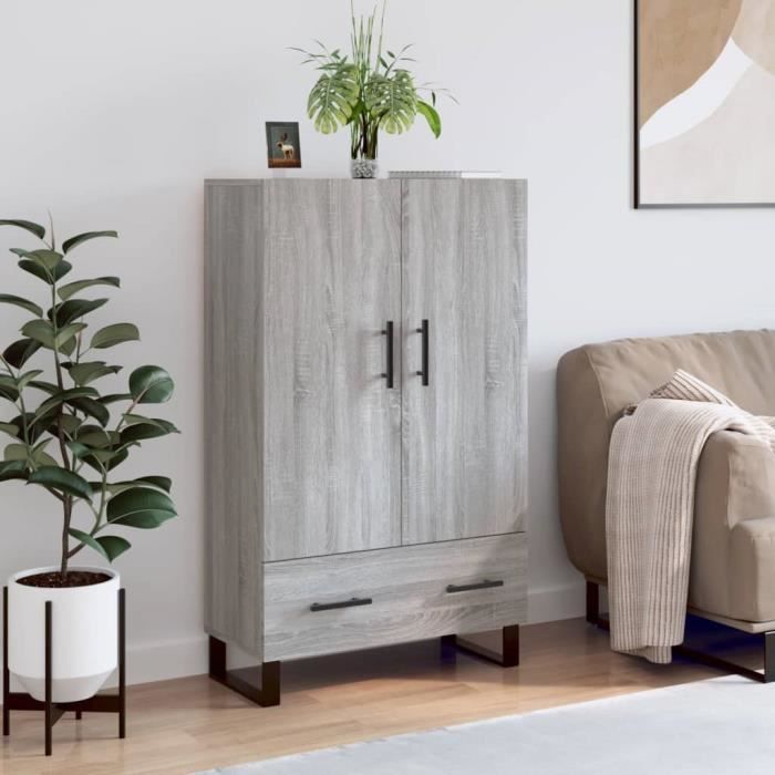 VidaXL Highboard Sonoma Grey 69.5x31x115 Cm Engineered Wood 828266