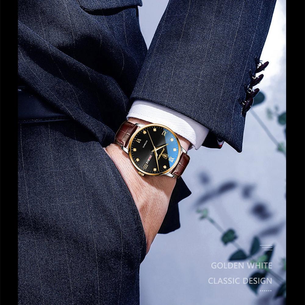 POEDAGAR New TOP Brand Luxury Men's Watch With Box Ultra-thin Waterproof Luminous Men's Quartz Watches