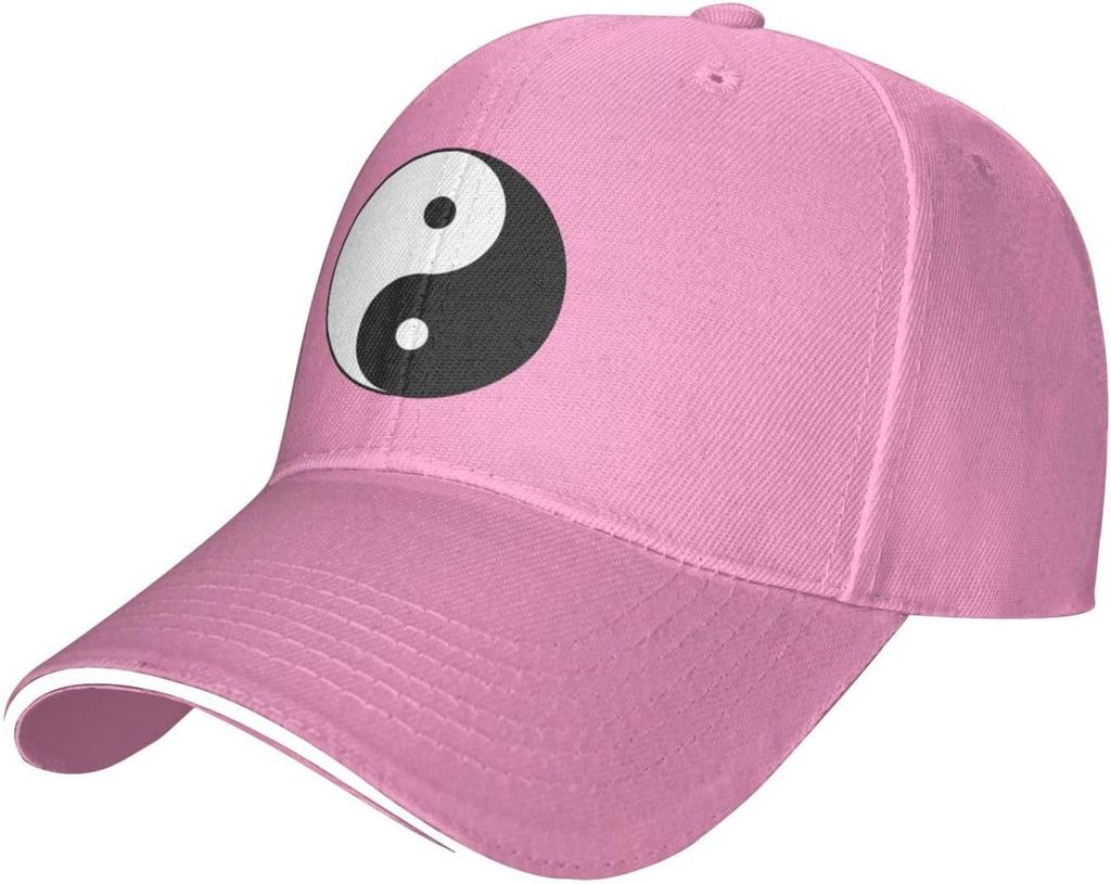 Yin Yang Baseball Cap Adjustable Polyester Casual Sun Protection Baseball Hat for Adults