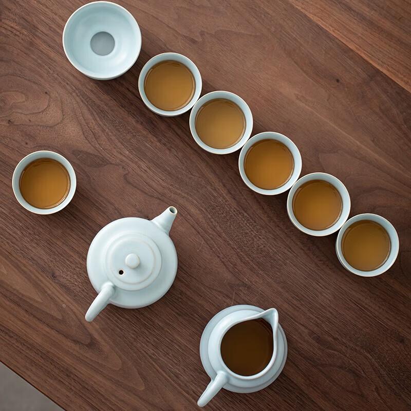 Susu Ceramics Ru Kiln Kung Fu Tea Set (10-Piece Gift Box)