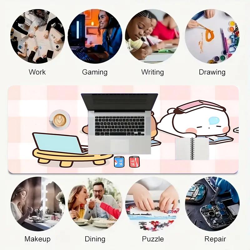 Study Buddies Xl Gaming Mouse Pad Nonslip Rubber Base Stitched Edge Waterproof Desk Mat For Pc Laptop Gamer Office Computer Accessories C927609