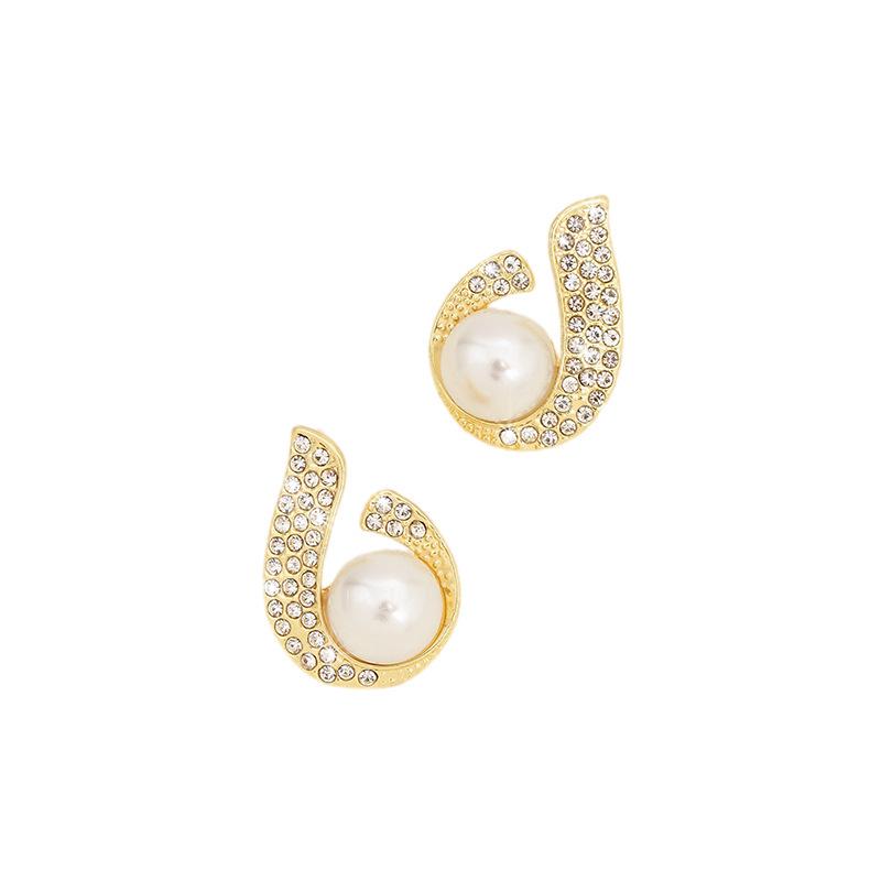Elegante Süßwasserperlen-Ohrstecker für Damen - Trendig, Schlicht, Feenhafter Stil