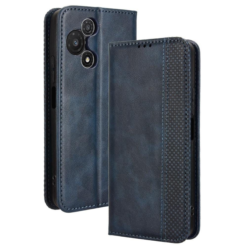 

Для TCL 60R 5G Чохол Гаманець Підставка Шкіряний Чохол з Ретро Текстурою Blue