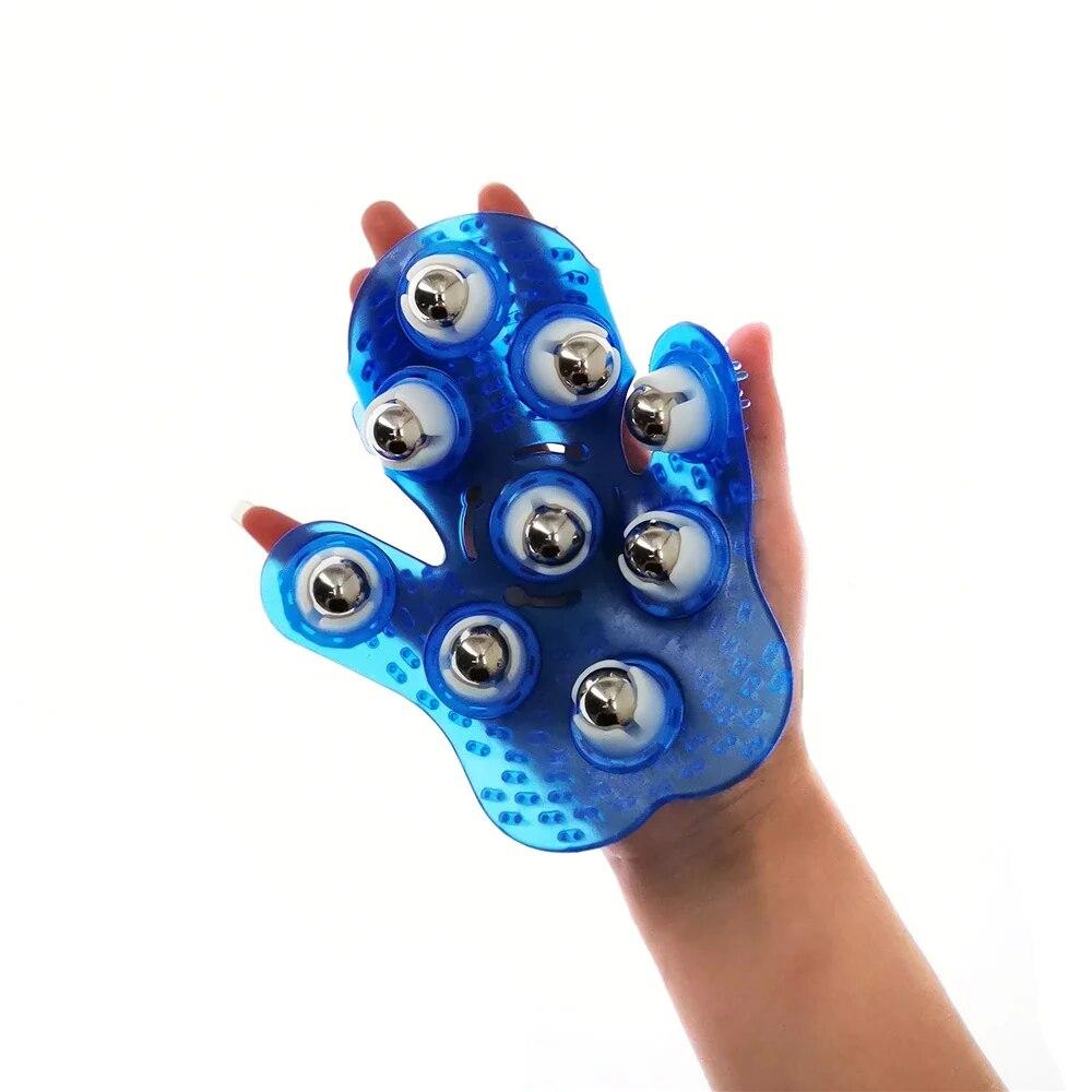 1Pc Roller Ball Body Massage Glove Muscle Pain Relief Relax Anti-Cellulite Massager for Hand Neck Back Shoulder Buttocks Health Care